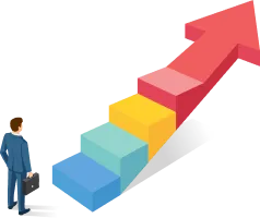 ステップアップのイラスト